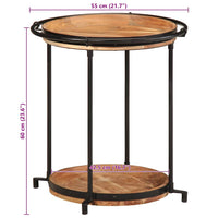 šoninis staliukas Ø55x60 cm Akacijos masyvo - Namų Idėja