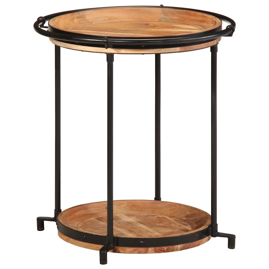 šoninis staliukas Ø55x60 cm Akacijos masyvo - Namų Idėja