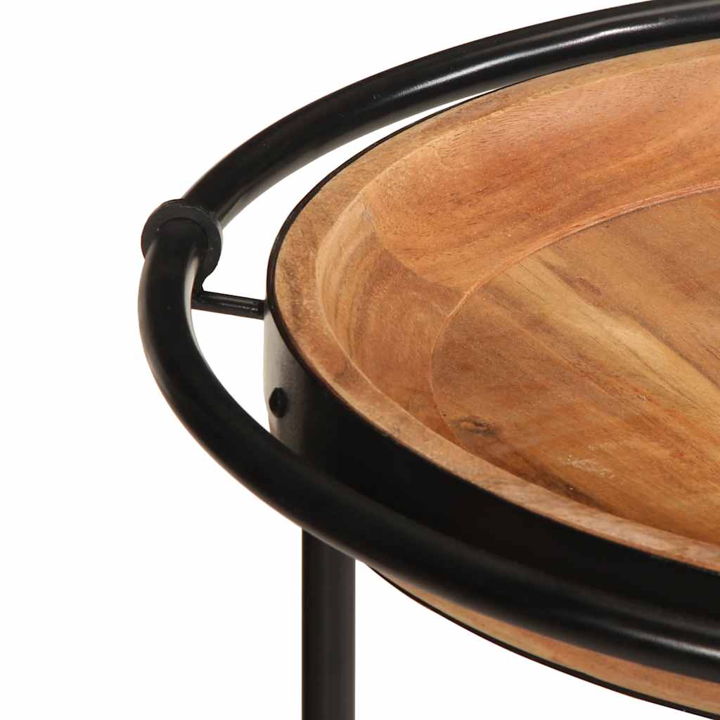 šoninis staliukas Ø55x60 cm Akacijos masyvo - Namų Idėja