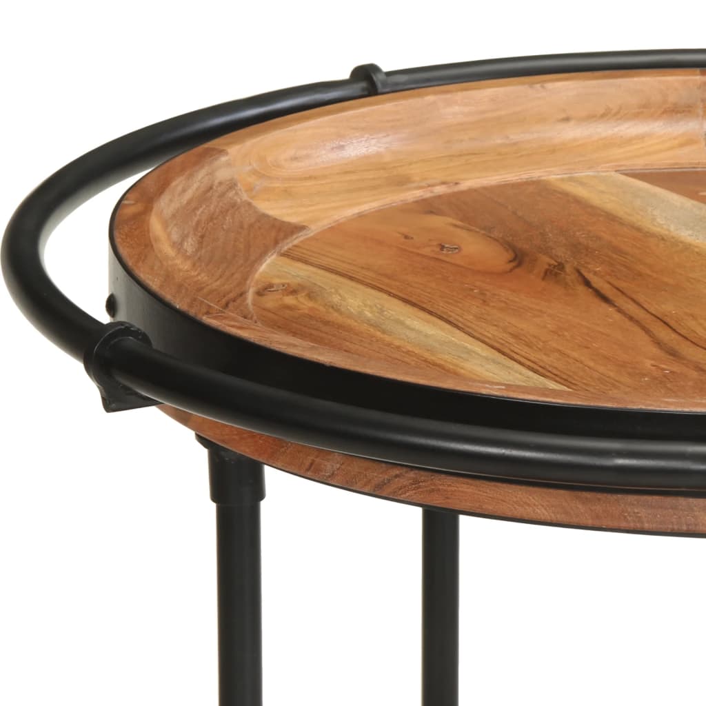 Šoninis staliukas, skersmuo 55x83cm, akacijos medienos masyvas - Namų Idėja