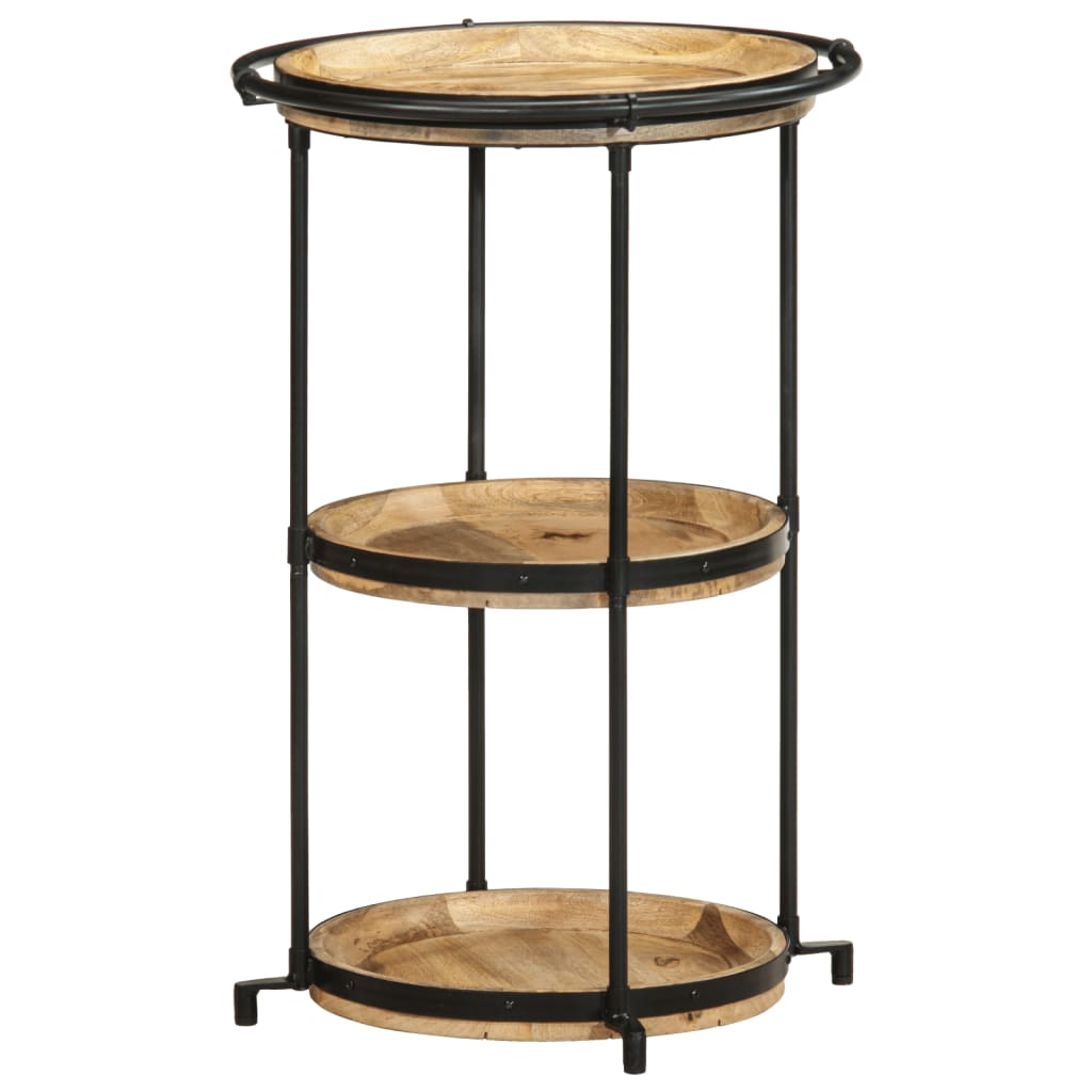 Šoninis staliukas, skersmuo 55x83cm, mango medienos masyvas - Namų Idėja