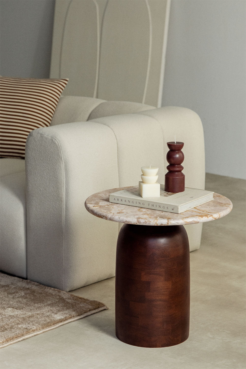 Side table TORIORO, grey metal