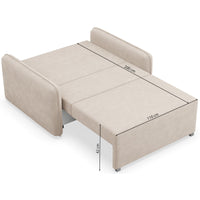 Sofa-lova DUELIA, kreminė šenilas