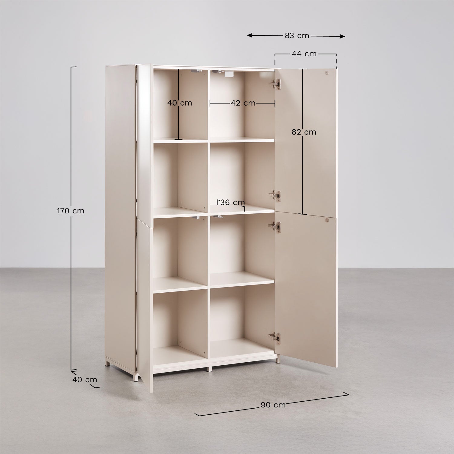 Spinta KRISTA, MDF, push-open