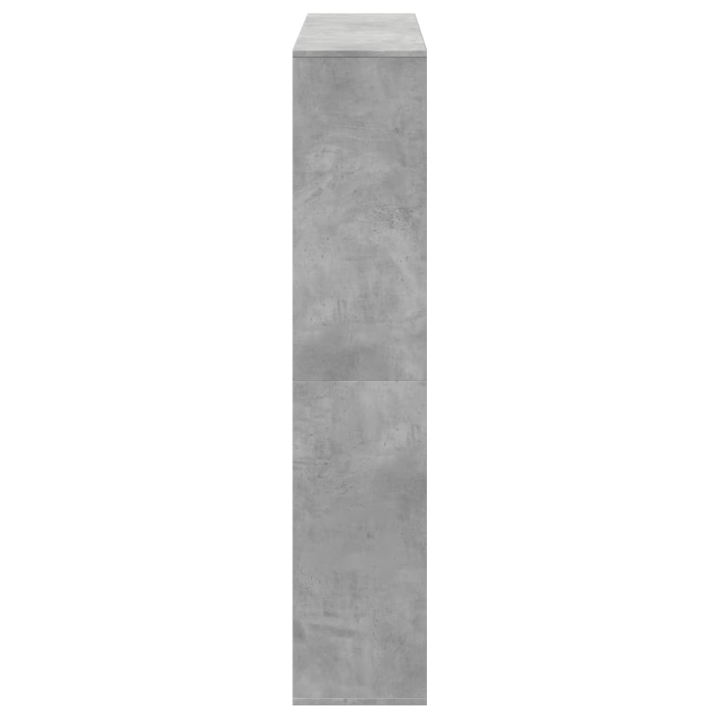 Spintelė knygoms, betono pilkos spalvos, 132x29x141,5cm, MDP - Namų Idėja