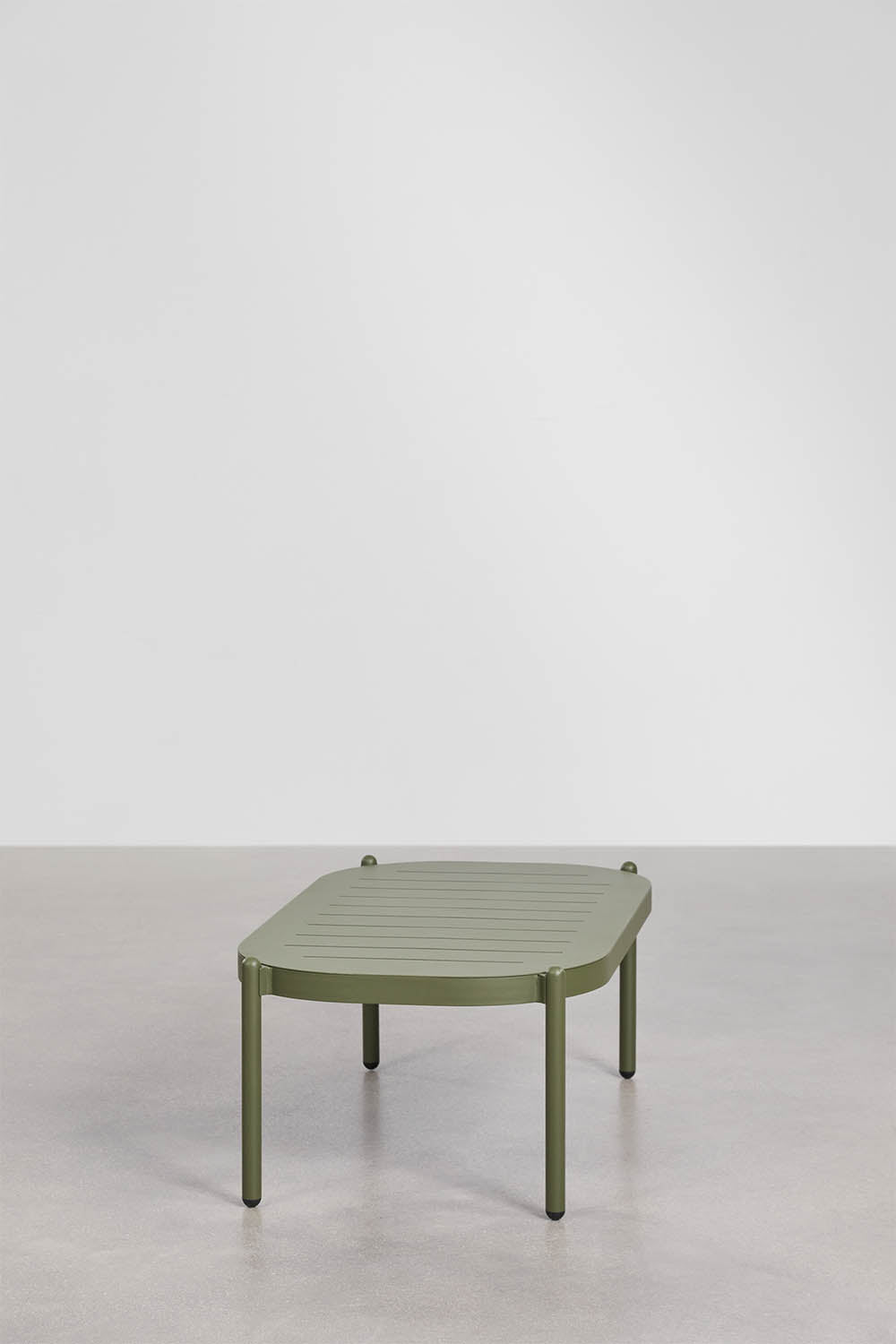 Rectangular outdoor table RATANO, aluminum, olive green