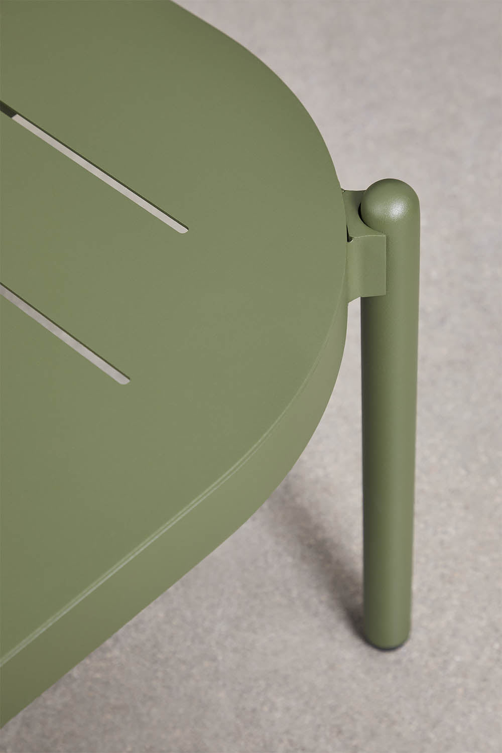 Rectangular outdoor table RATANO, aluminum, olive green