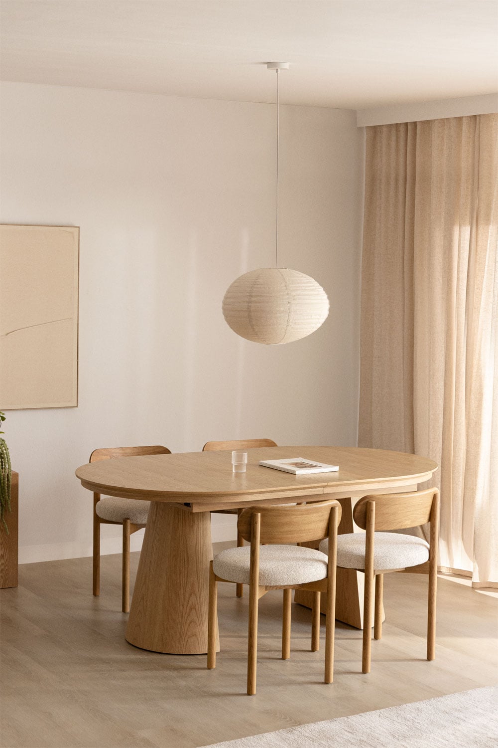 MONTANA oval table, 180–240×105 cm, oak