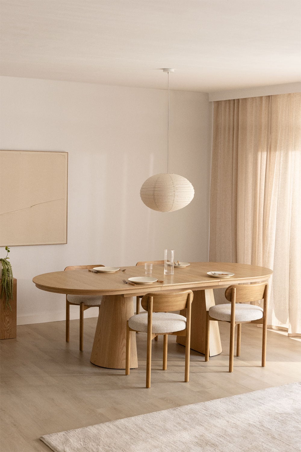 MONTANA oval table, 180–240×105 cm, oak