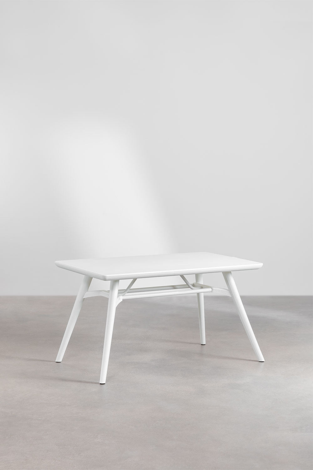 Galds SKANDA, 135x80 cm, polipropilēns, balts