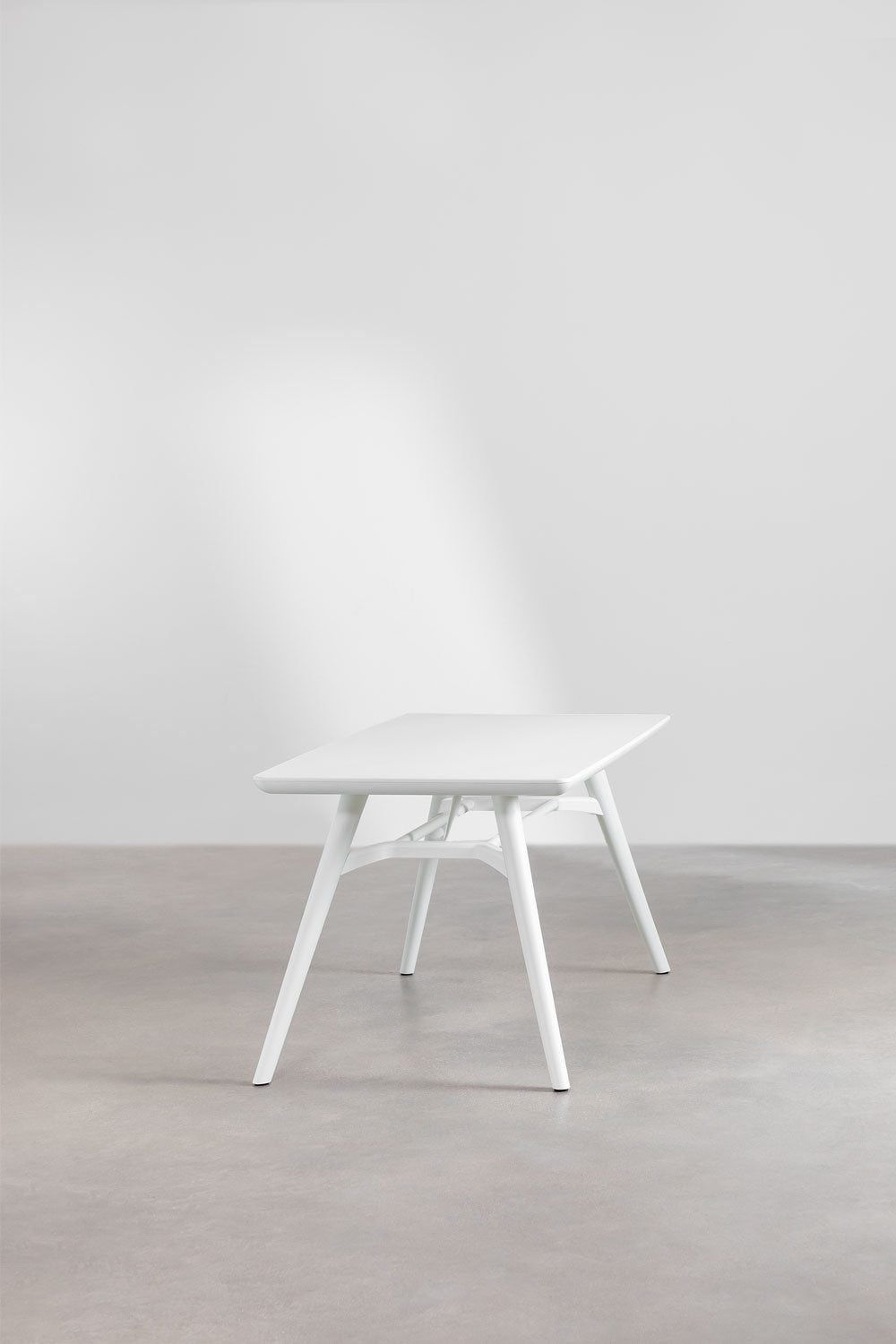 Galds SKANDA, 135x80 cm, polipropilēns, balts