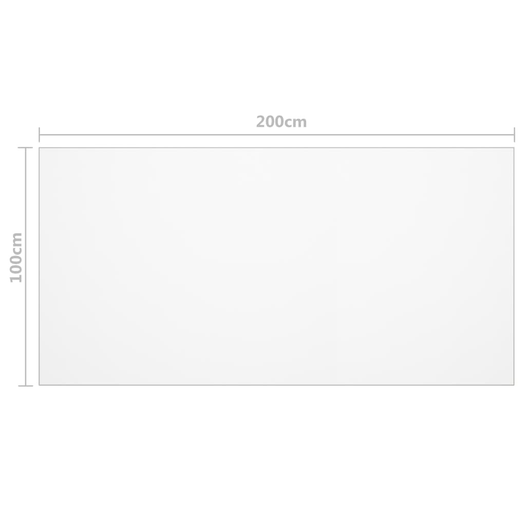 Stalo apsauga, permatoma, 200x100cm, 2mm, PVC - Namų Idėja