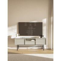 TV staliukas EVO, smėlinė, su rėmu, 154 cm
