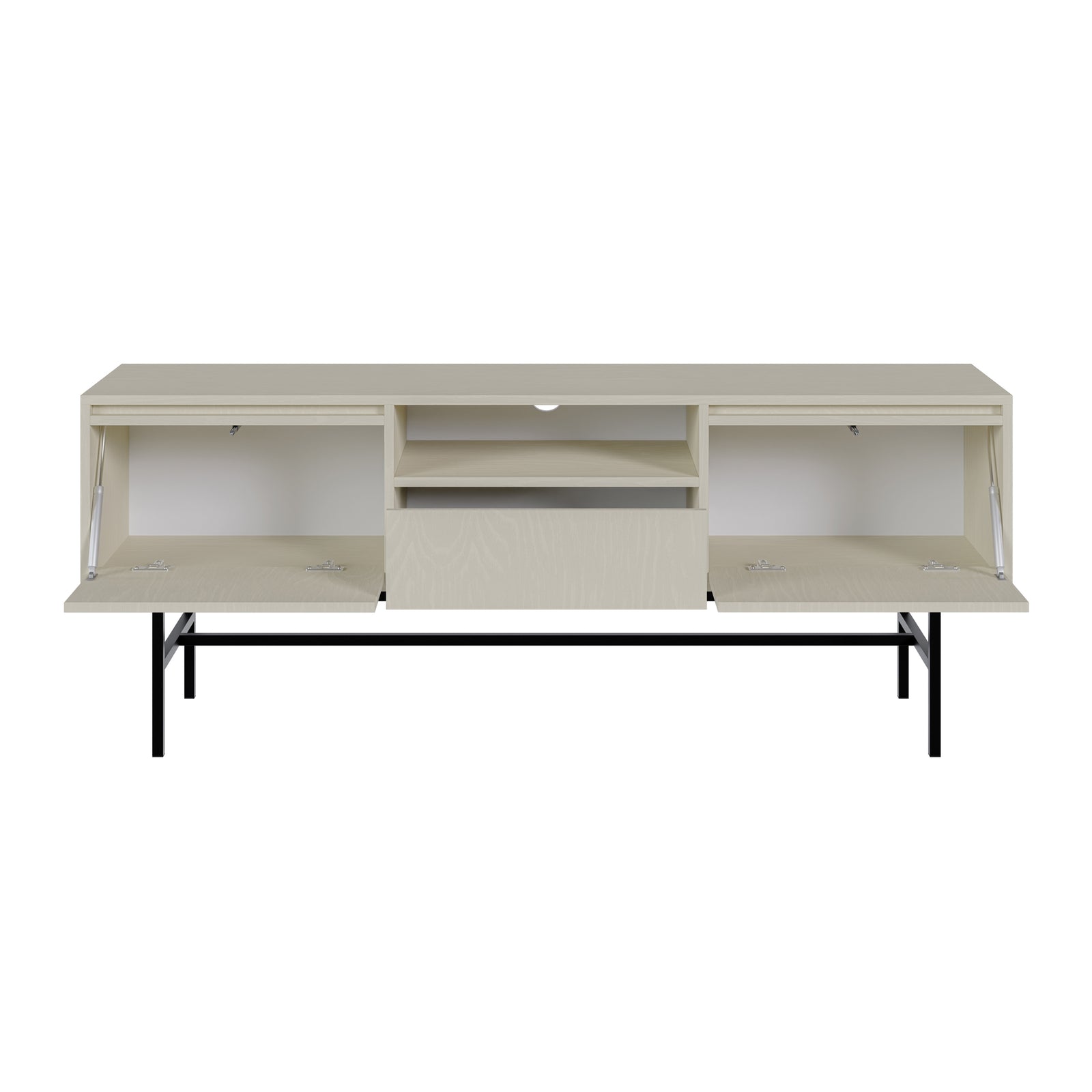 TV staliukas EVO, smėlinė, su rėmu, 154 cm