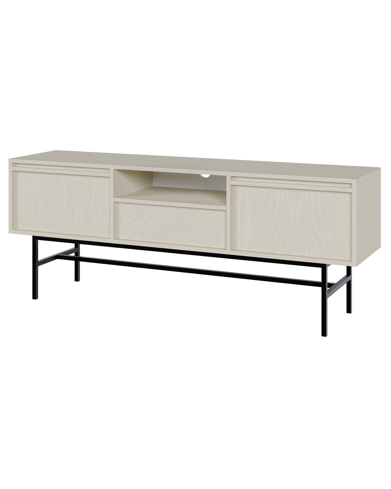 TV staliukas EVO, smėlinė, su rėmu, 154 cm