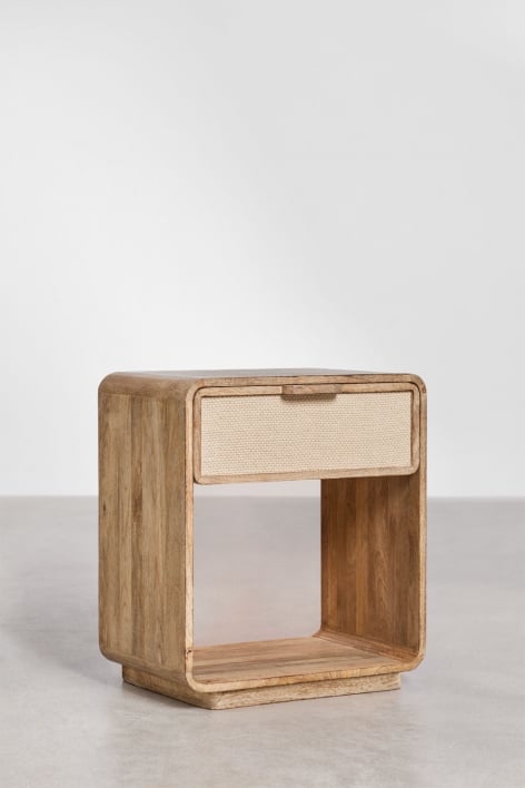 Galvgalis VALUUNO 160 cm, mango koks, MDF un džuta