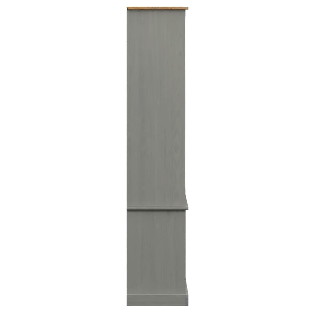 Stiklinė eksponavimo spintelė VIGO, pilka, 85x35x170cm, pušis - Namų Idėja