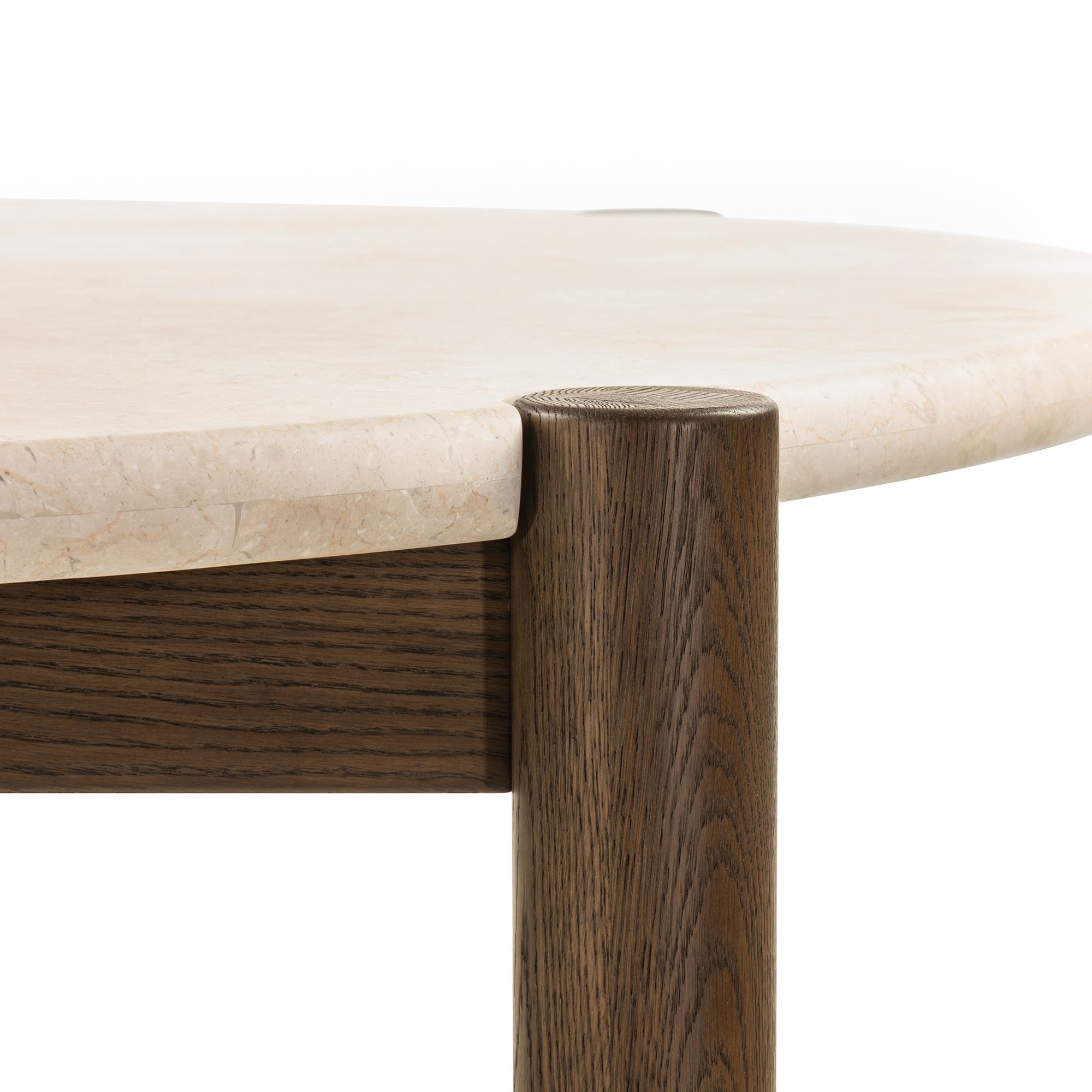 Dining table CARENE, marble/dark oak, 150 cm
