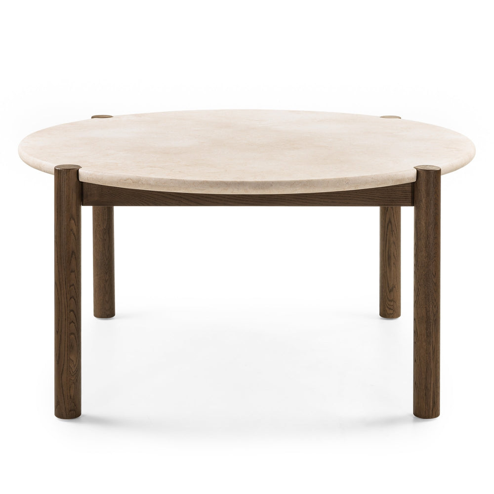 Dining table CARENE, marble/dark oak, 150 cm