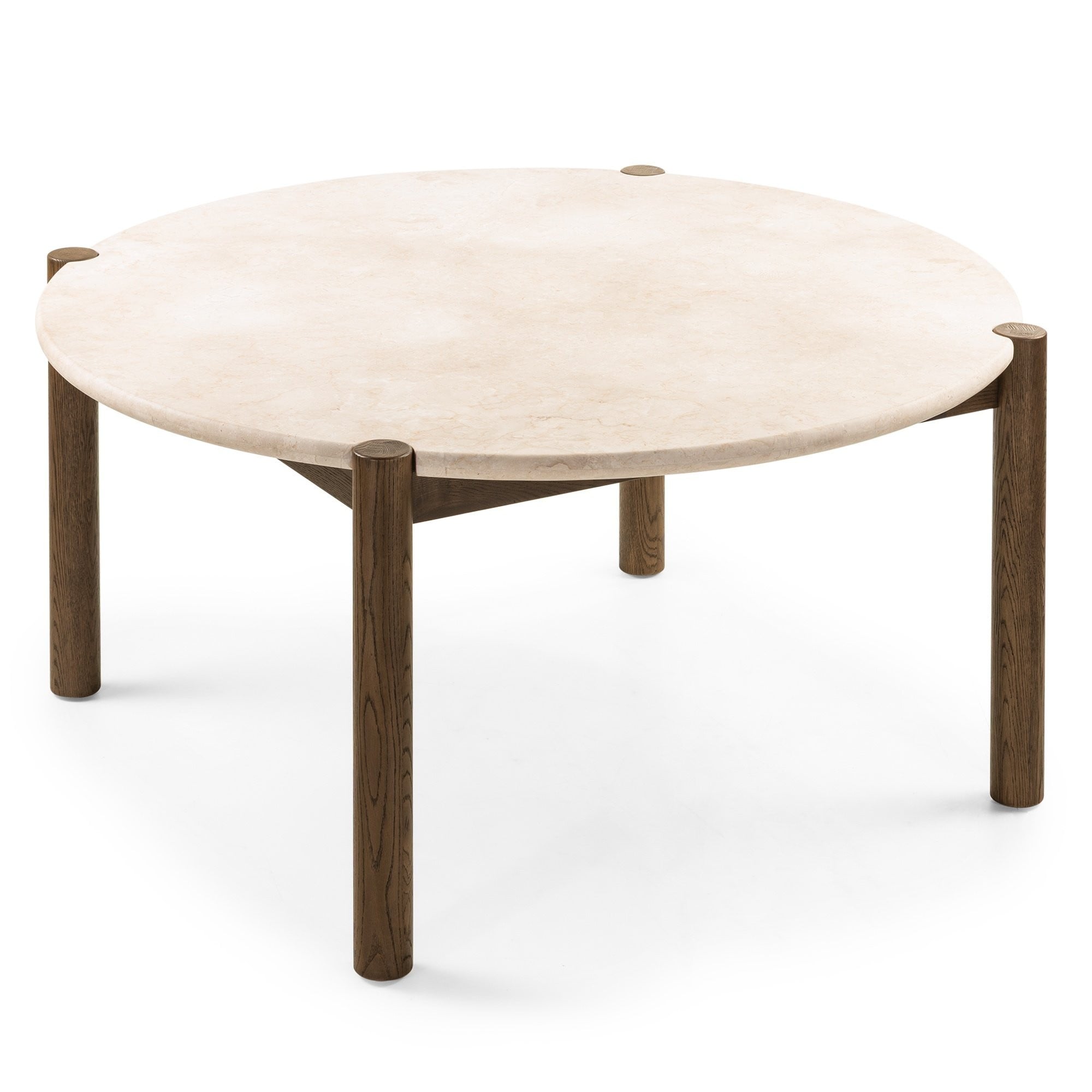 Dining table CARENE, marble/dark oak, 150 cm