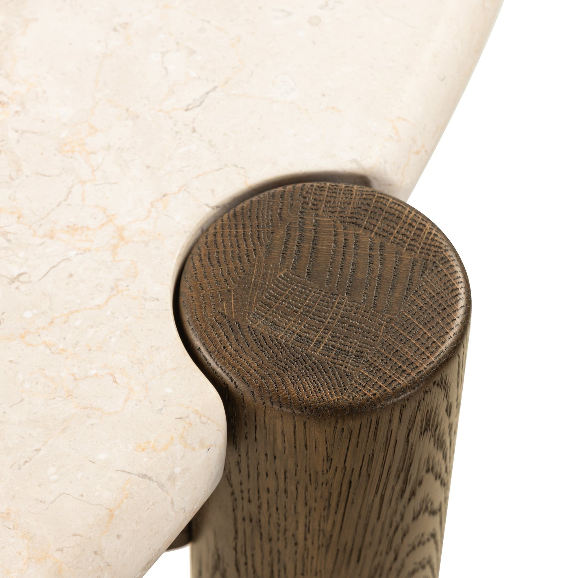 Dining table CARENE, marble/dark oak, 150 cm