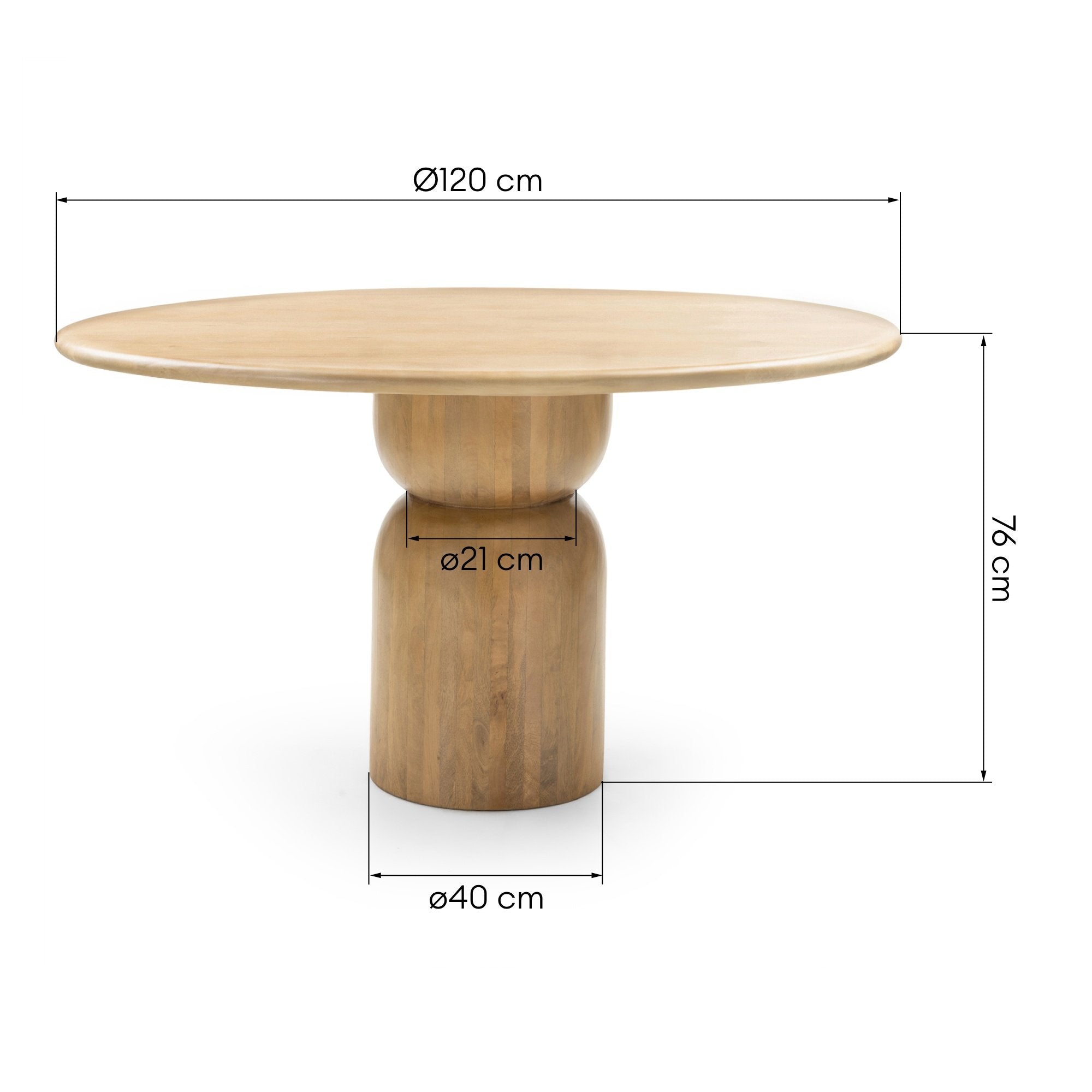 Stalas CALVA, 120cm., ovalo formos