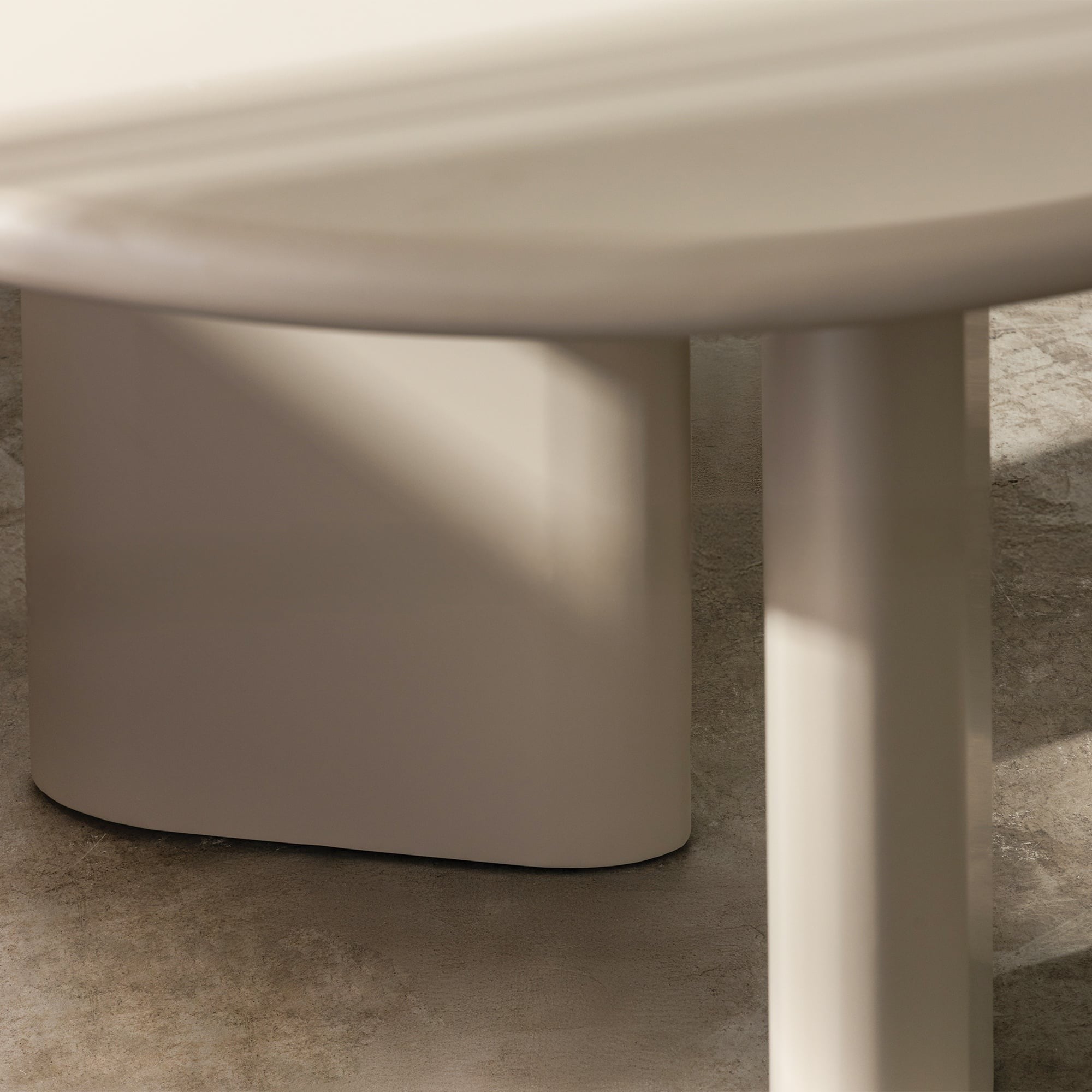 LAMOUR oval dining table, dark beige, 220 cm
