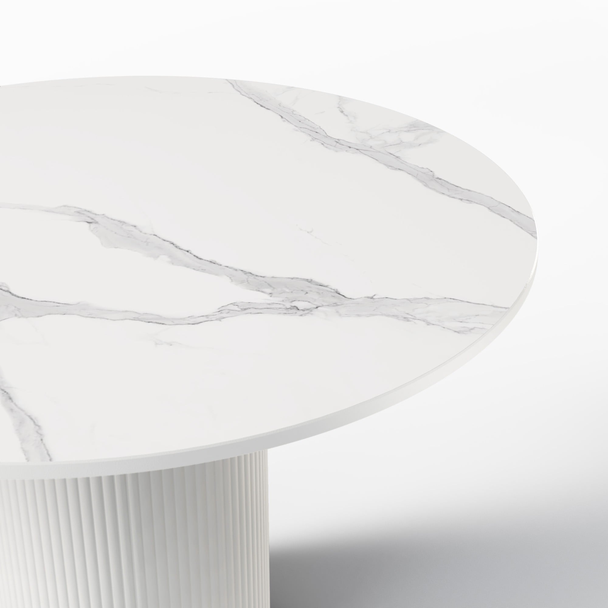 Round dining table MALICE, marble effect