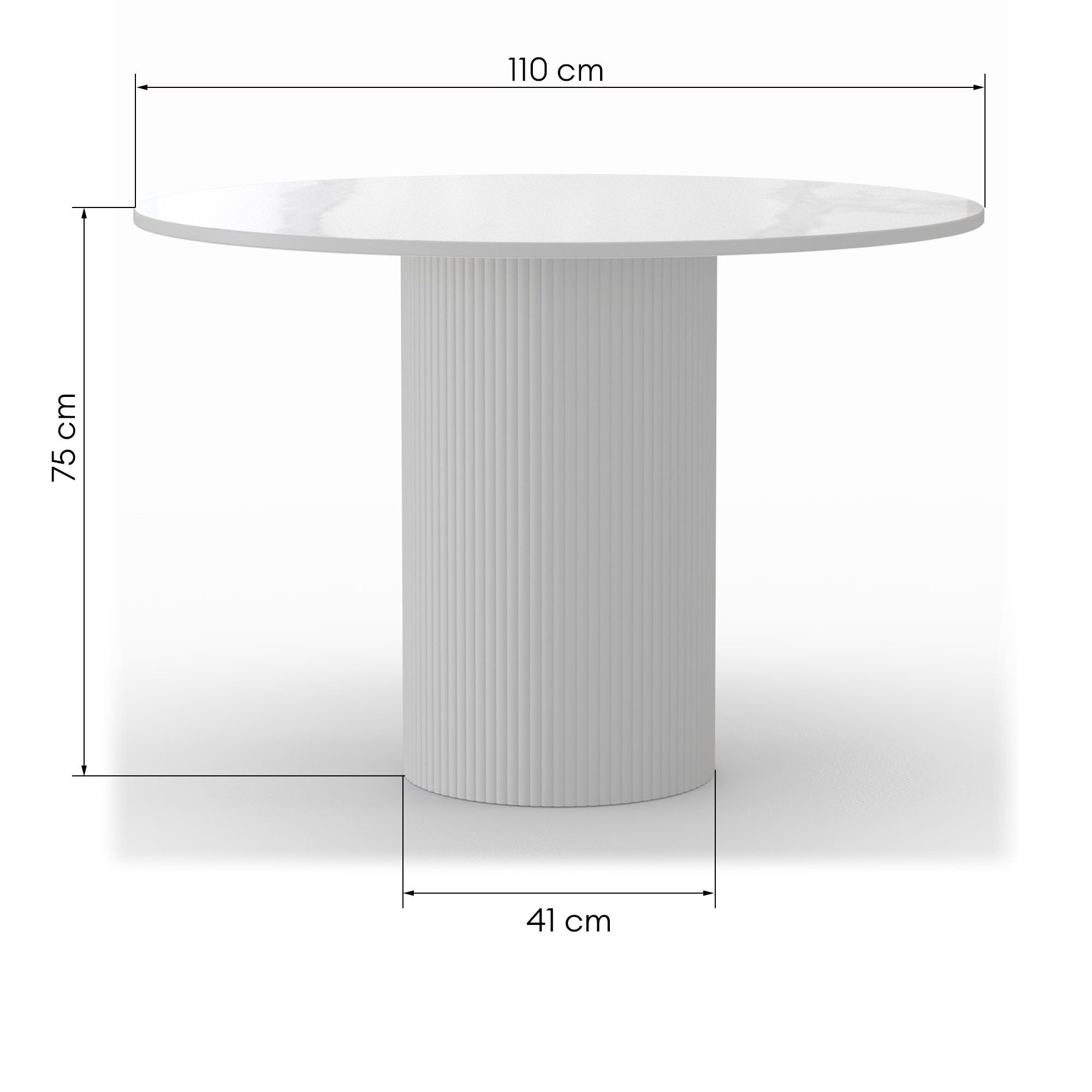 Round dining table MALICE, marble effect