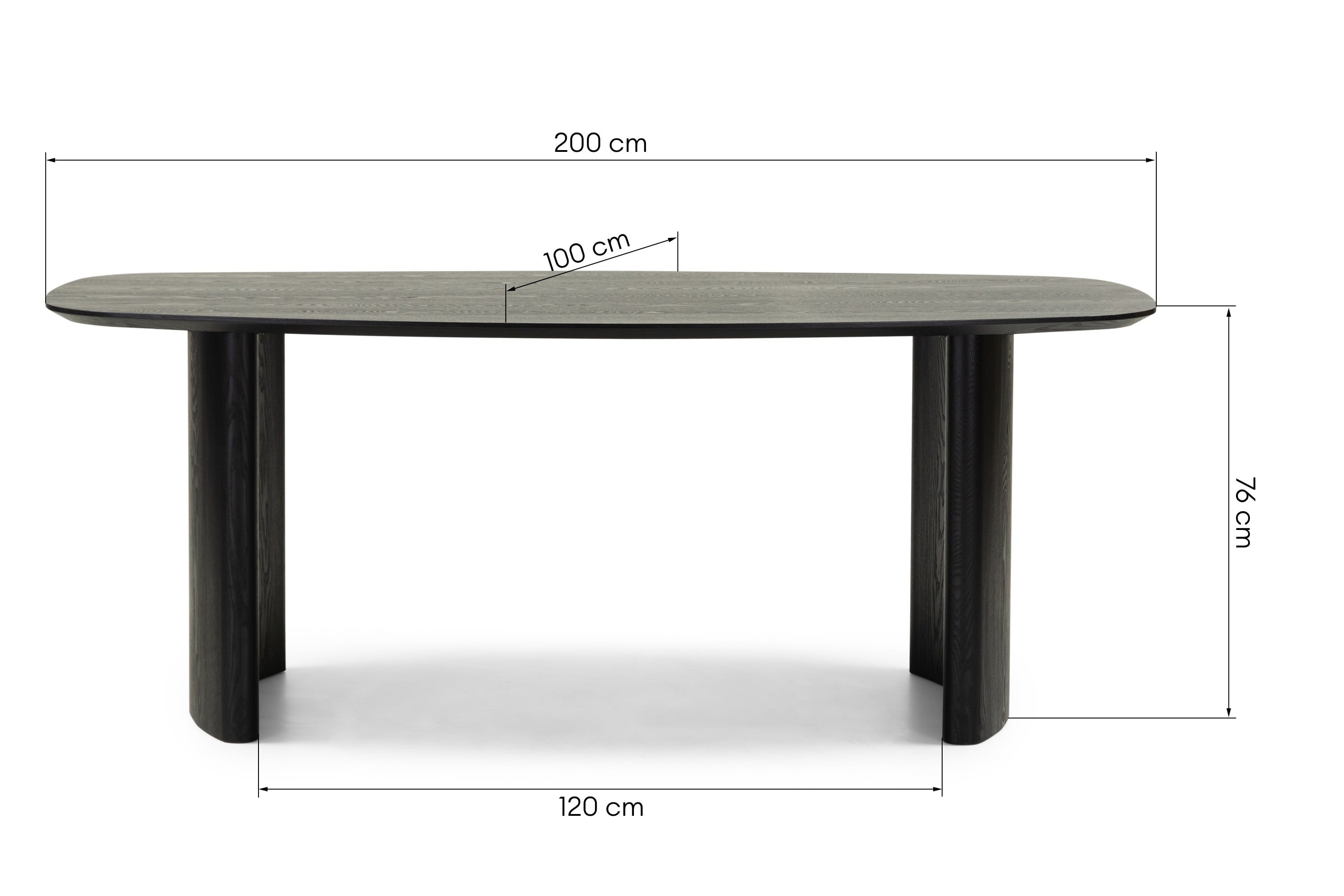 PATINE oval dining table, ash, 200 cm