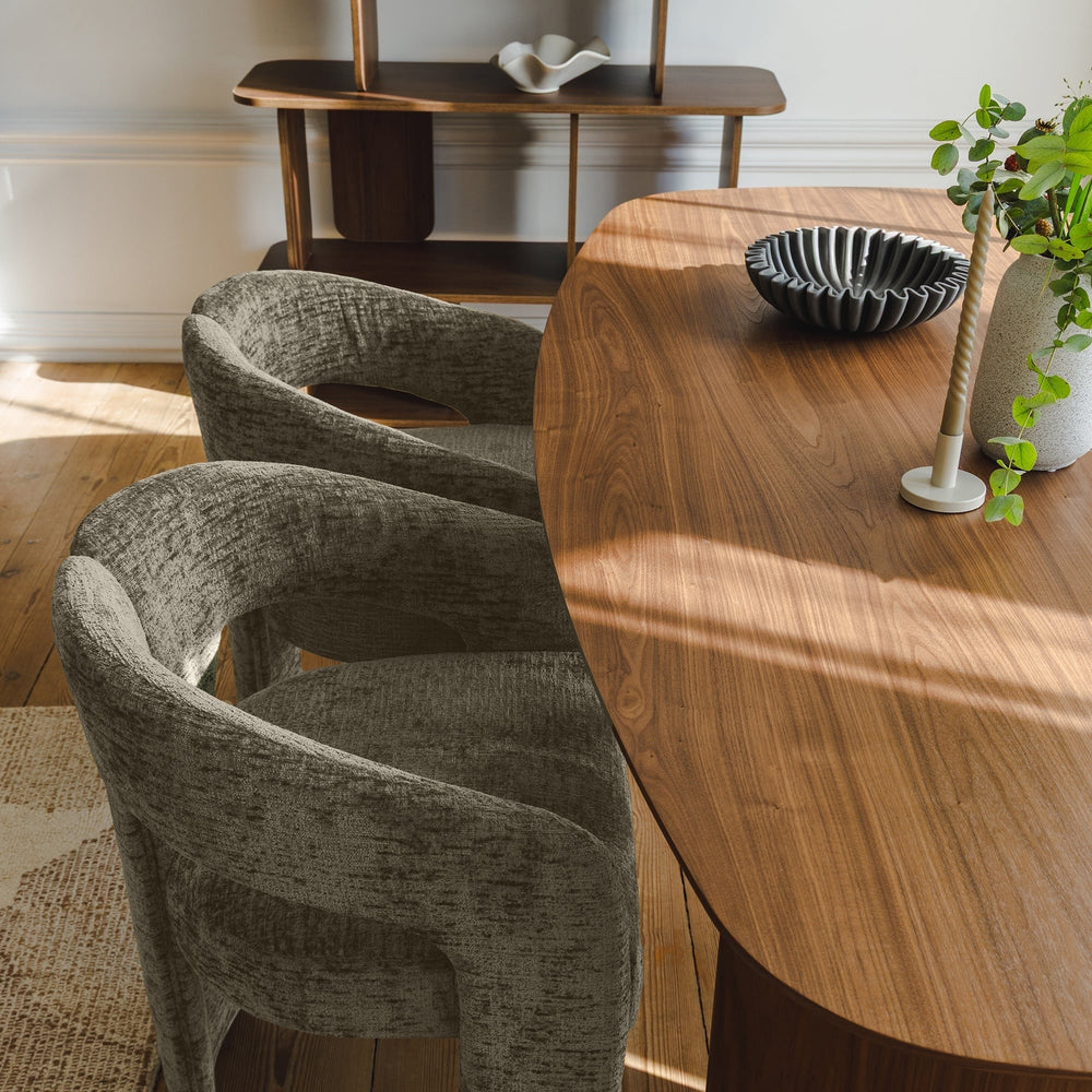 Oval dining table PATINE, walnut, 200 cm
