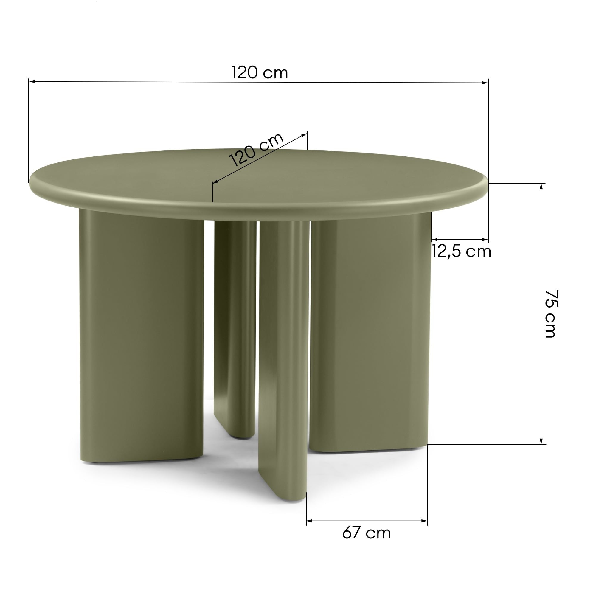 RESTON round dining table, oiled, 120 cm