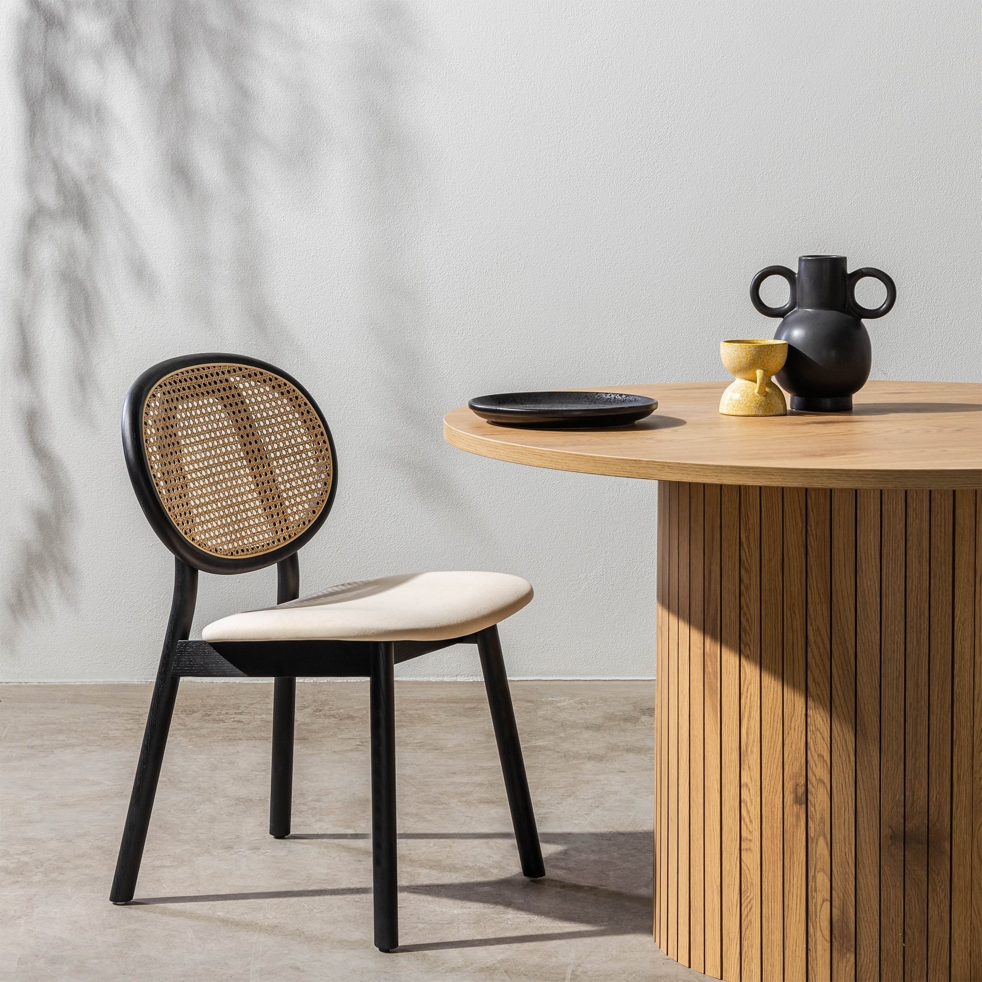 Dining table SAVEUR, lamellas, oak, 120 cm