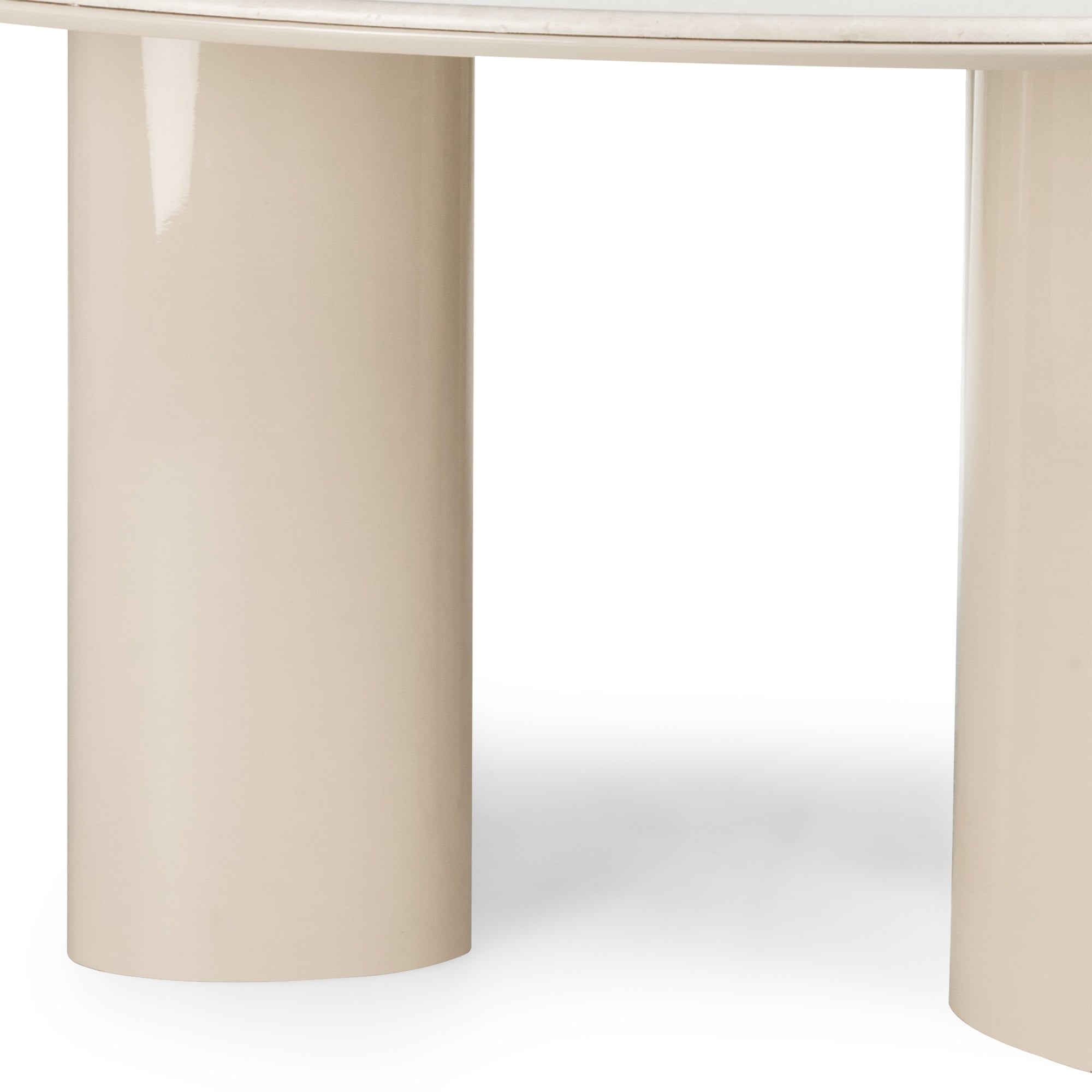 Dining table SOLANE, marble, sand, 160 cm