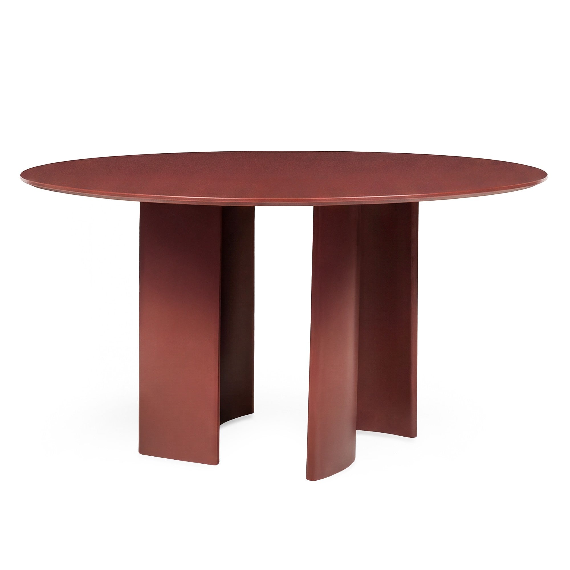 ALERO round outdoor table, burgundy brown, 140 cm