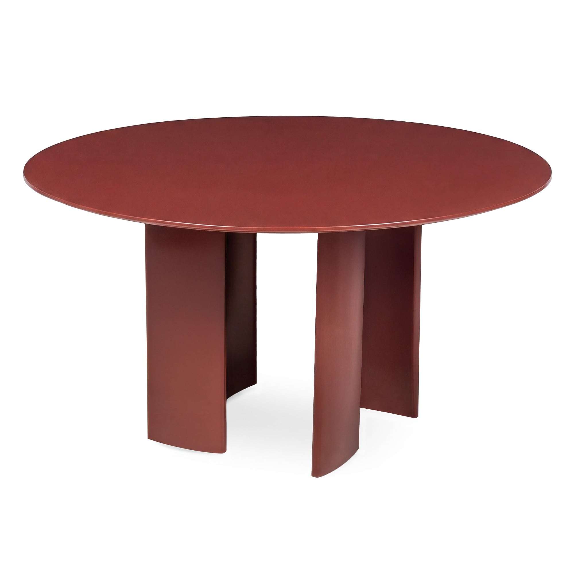 ALERO round outdoor table, burgundy brown, 140 cm