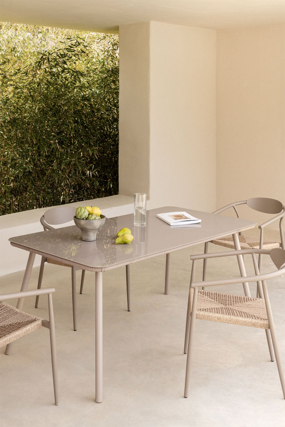 Outdoor table TORA, Mocca brown