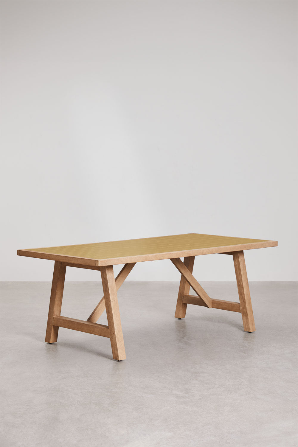 Lauko stalas DEXTER, 200x100 cm, žalvarinis