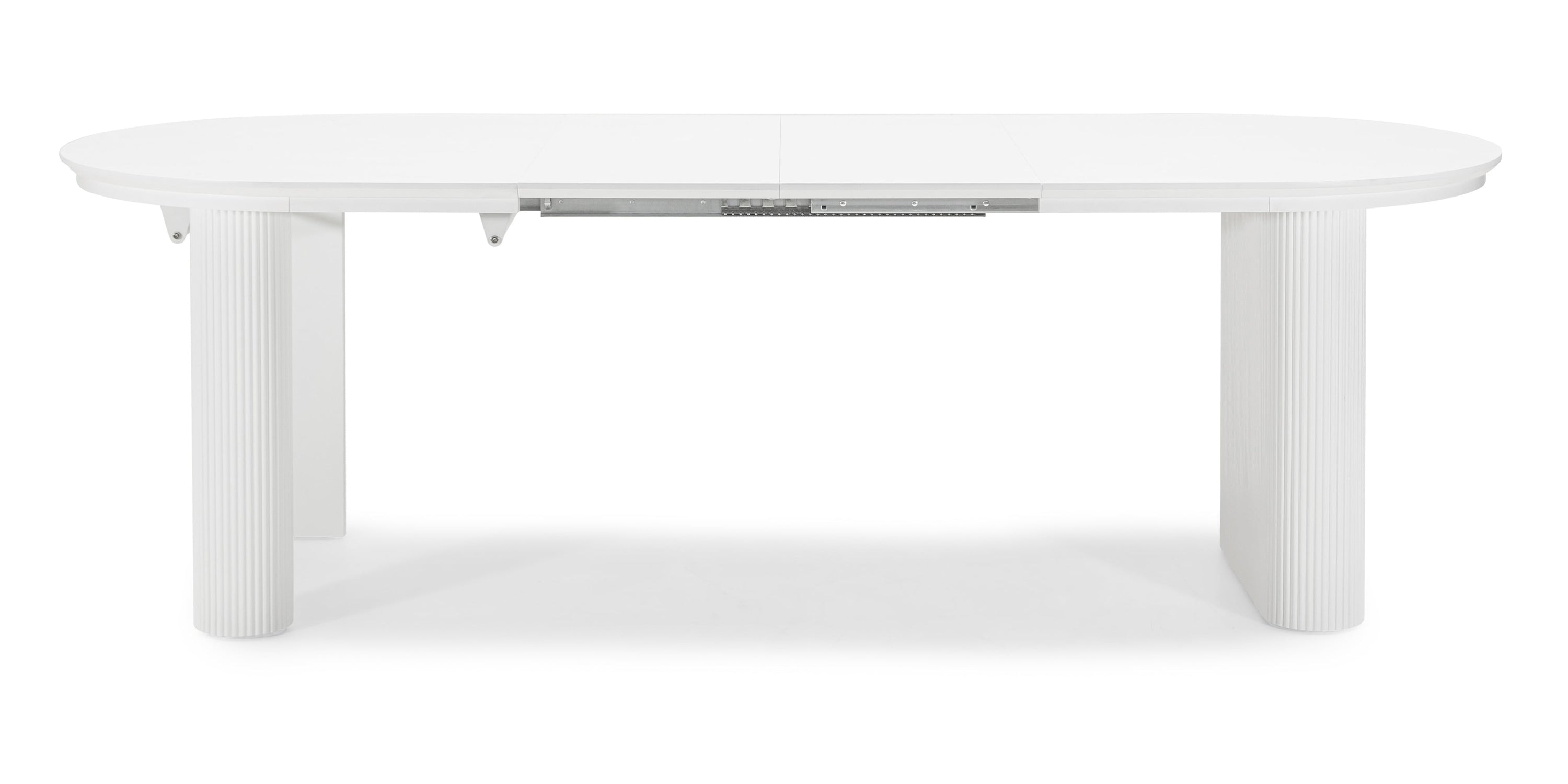 Izvelkams ēdamgalds BAUME, balts, 160-240 cm