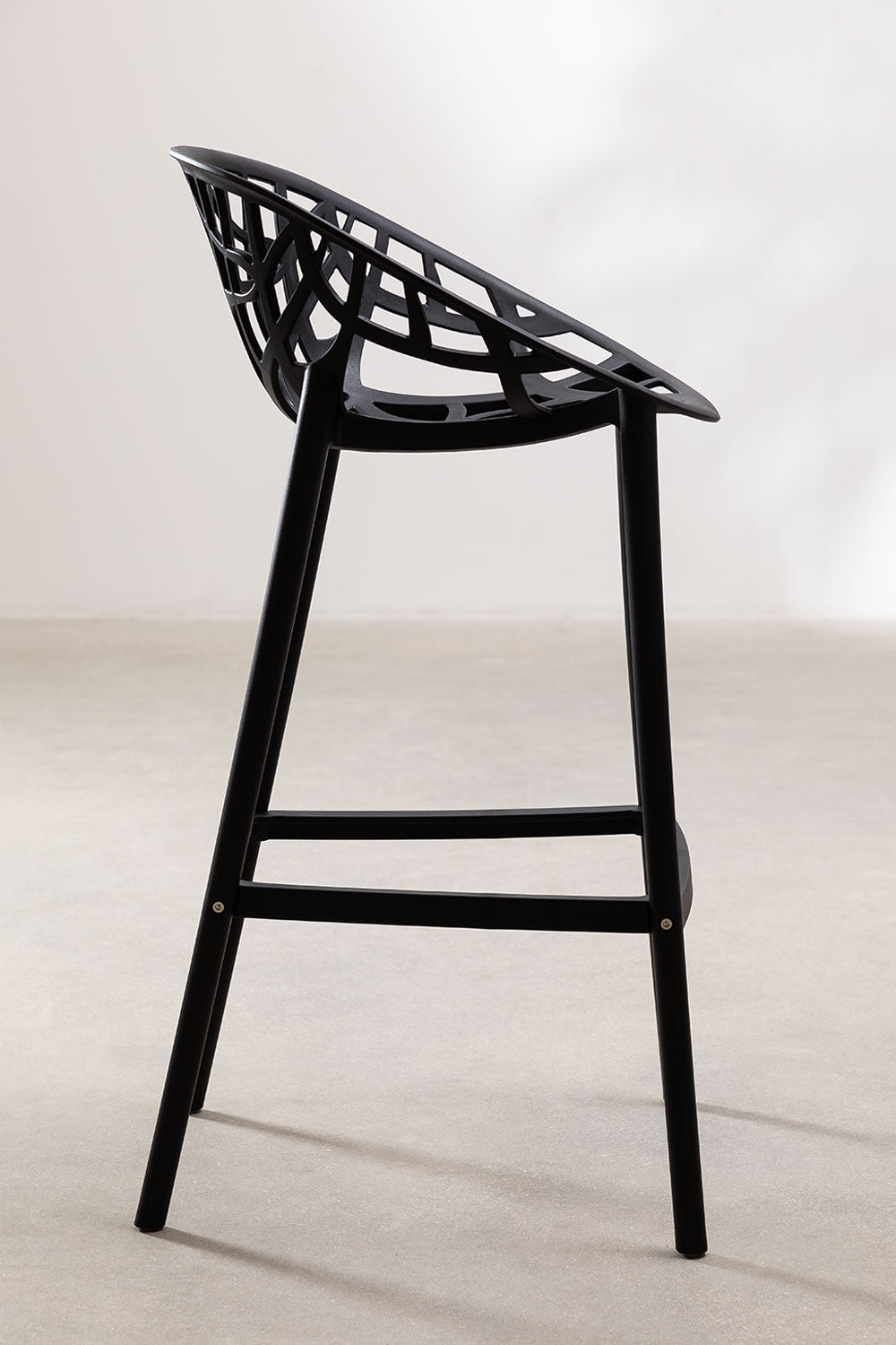 Bar stool MEKANO, black, 75 cm
