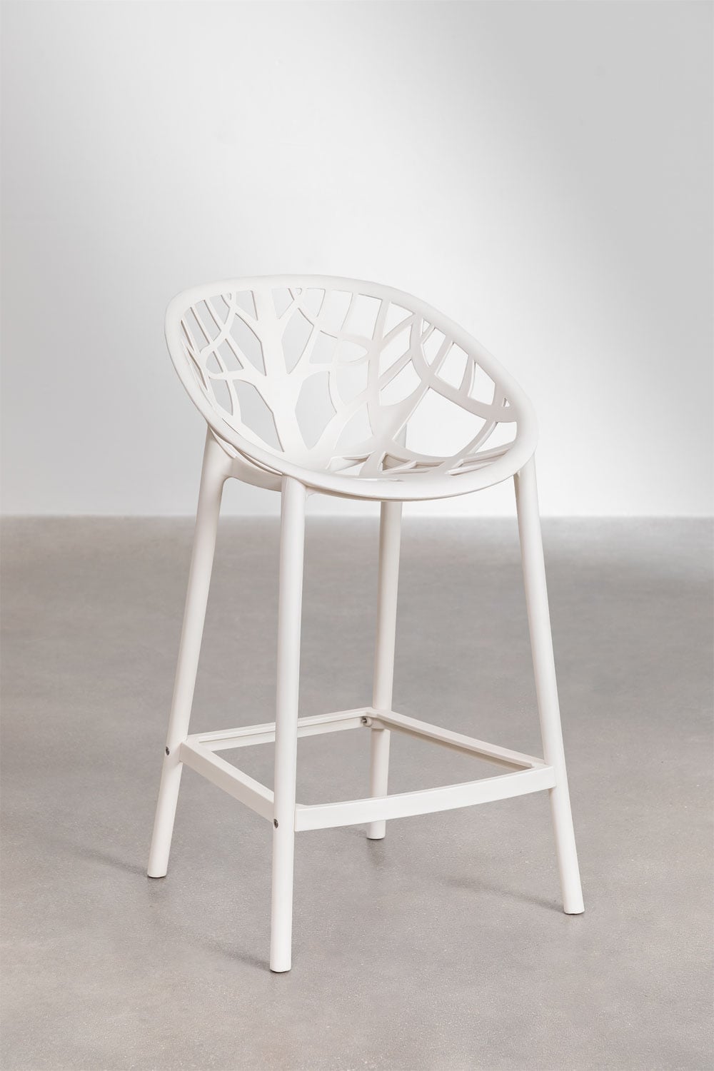 Bar stool MEKANO, white, 65 cm