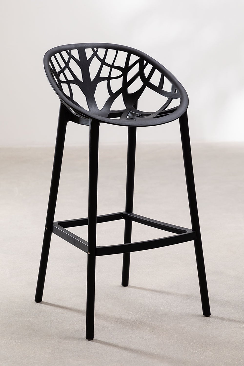 Bar stool MEKANO, black, 75 cm