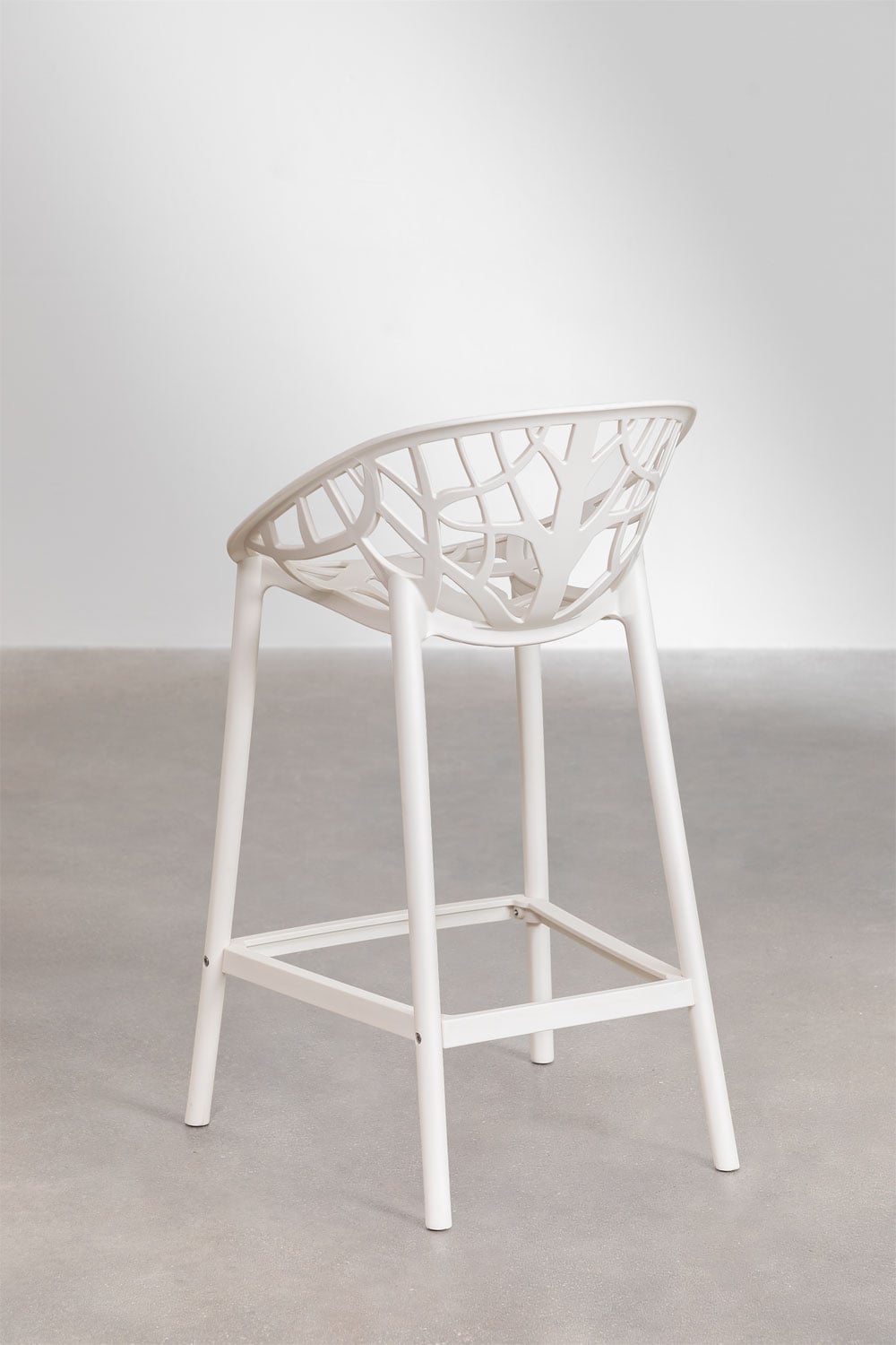 Bar stool MEKANO, white, 65 cm