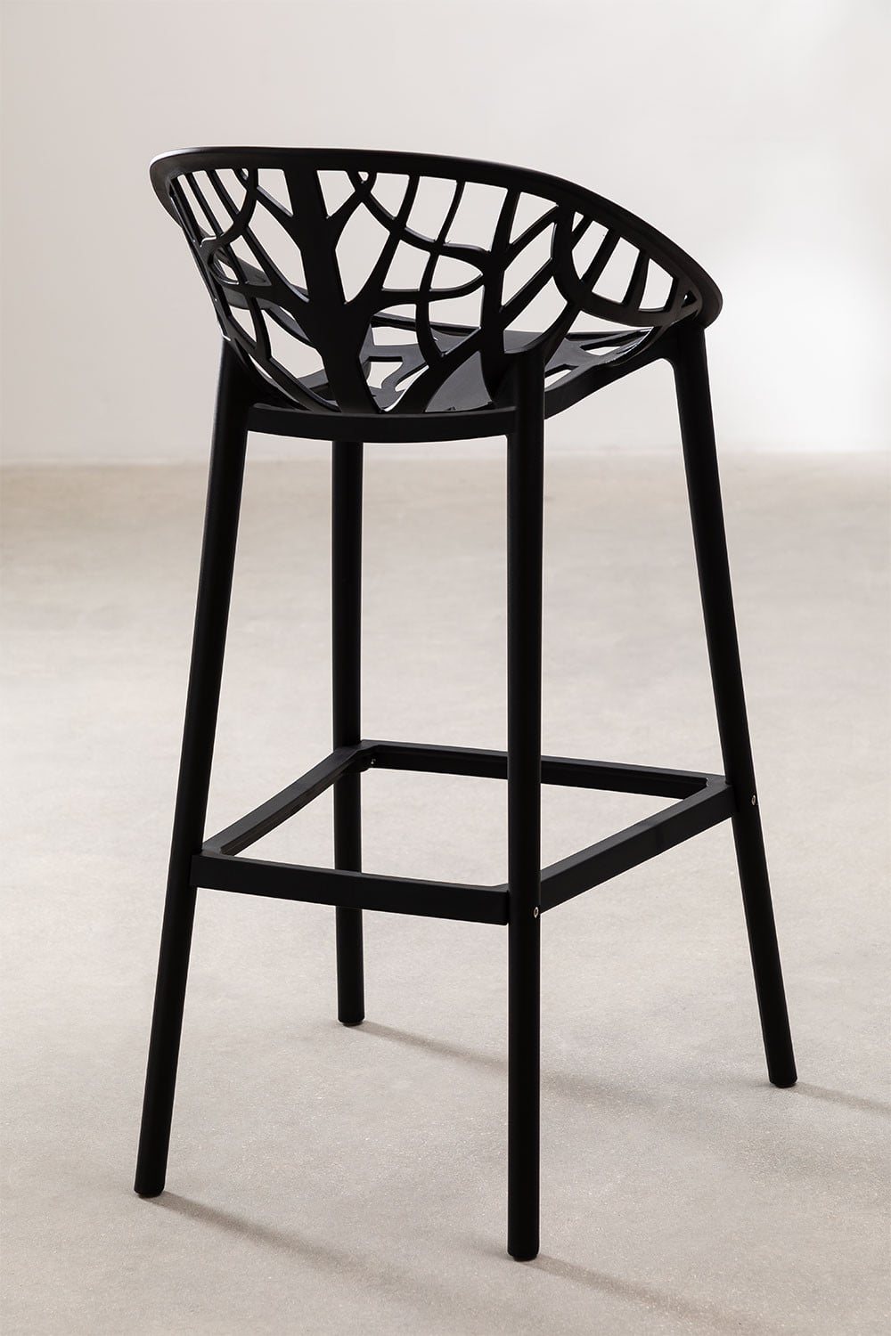 Bar stool MEKANO, black, 75 cm