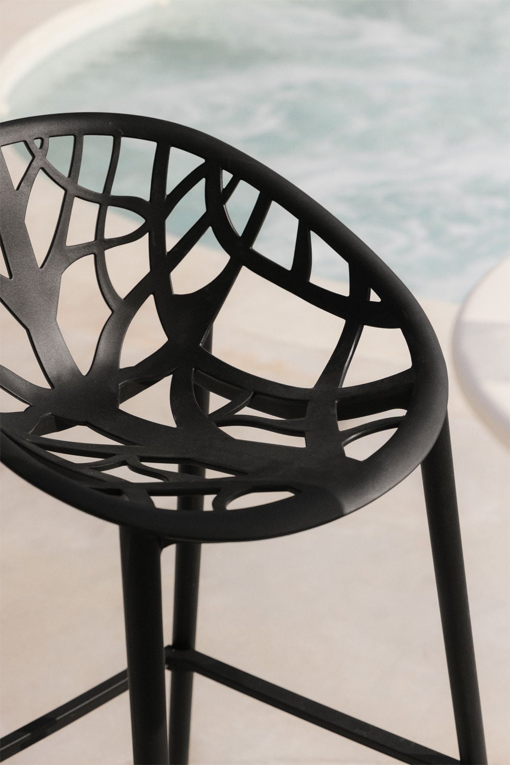 Bar stool MEKANO, black, 75 cm