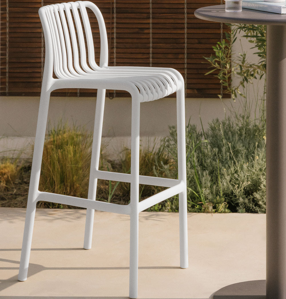WENDELL Outdoor High Chair, white, 75 cm