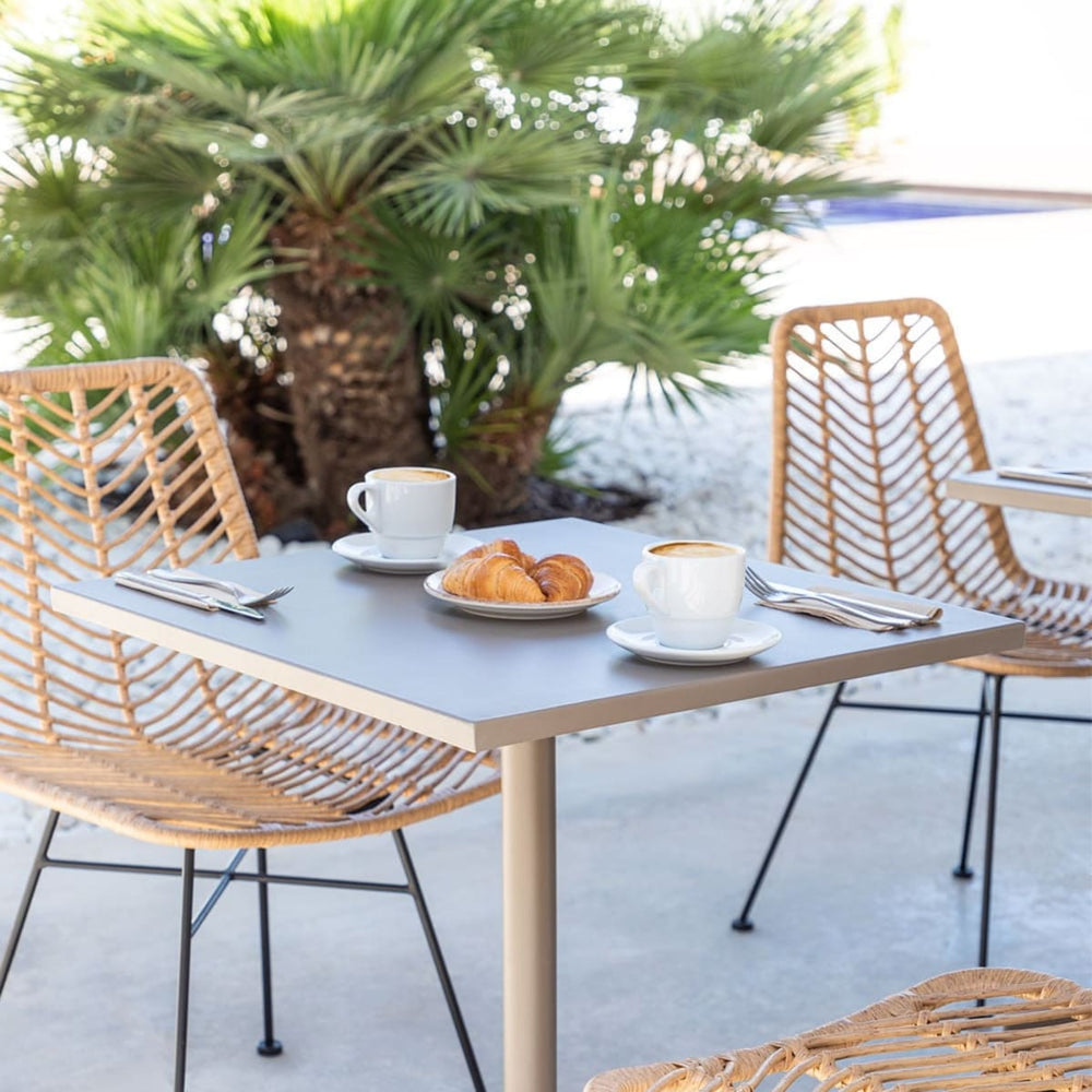 Square bar table ALTO, grey