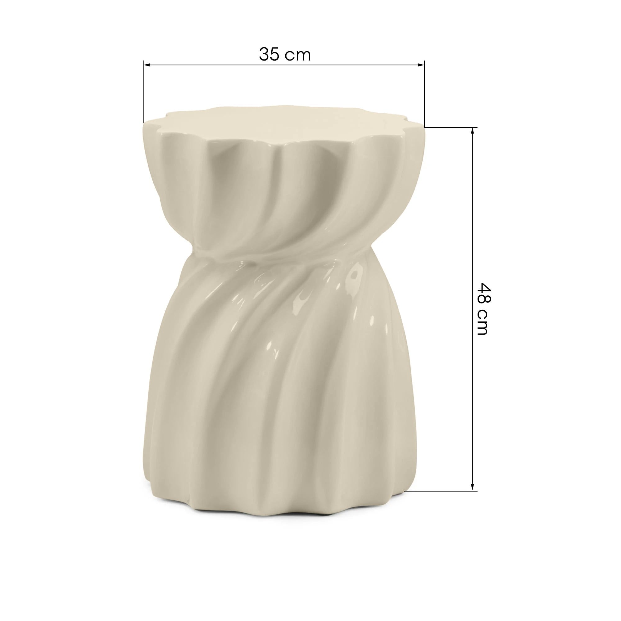 Side table BRONZE, sand, glossy
