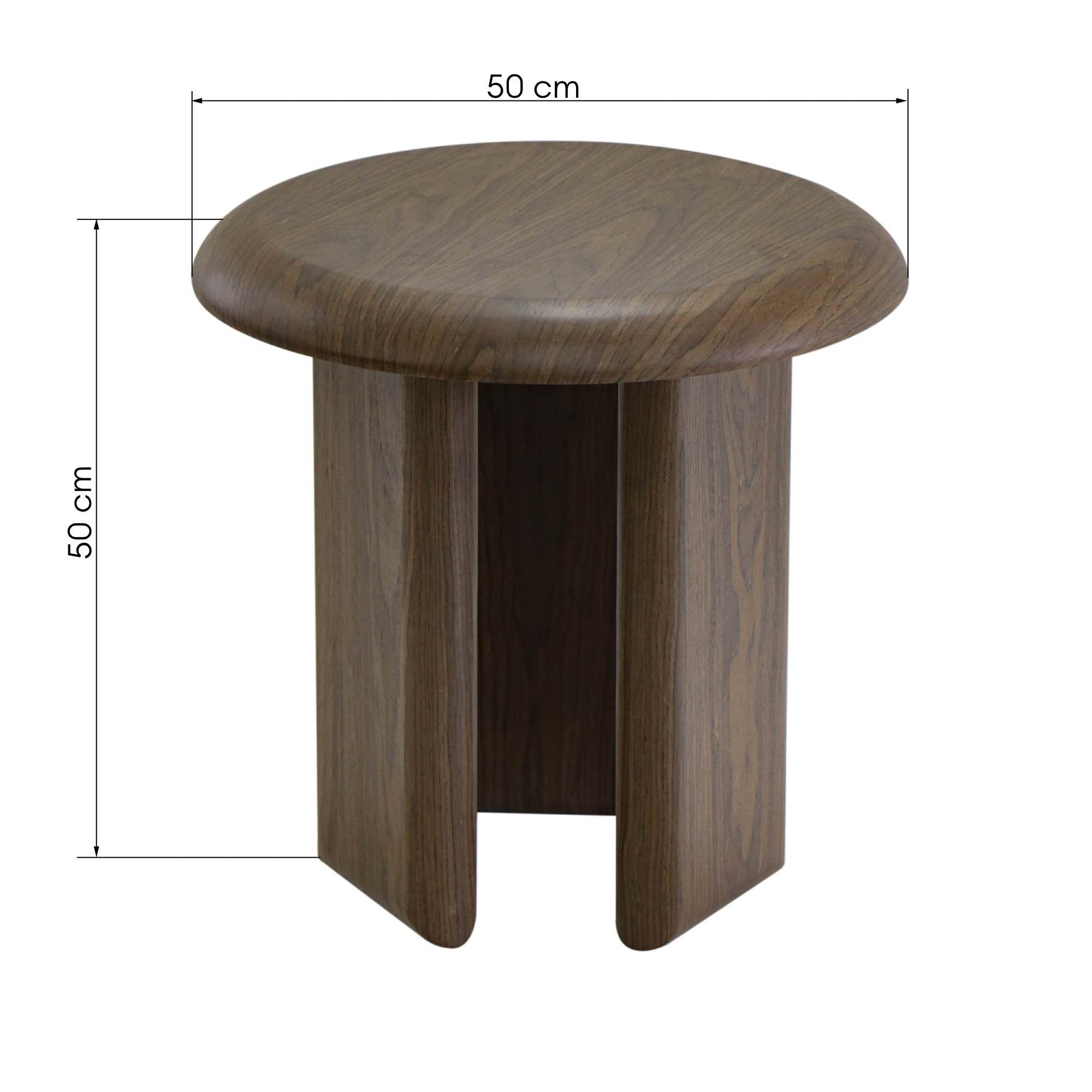 Sānu galds GRACE, tumšs rieksts, 50 cm