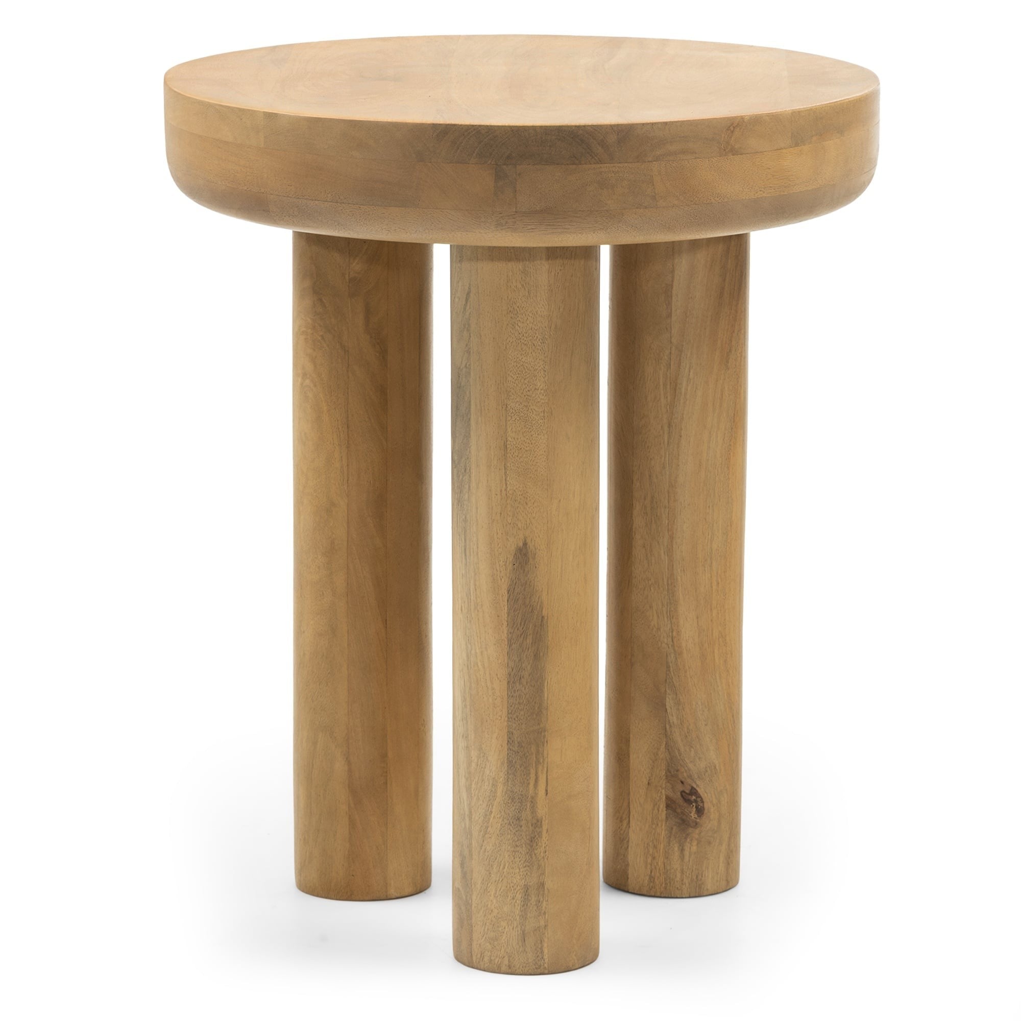 Side table LAURE, mango wood, sand, 50 cm